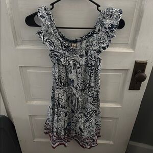 BeBop Black and White Paisley Dress